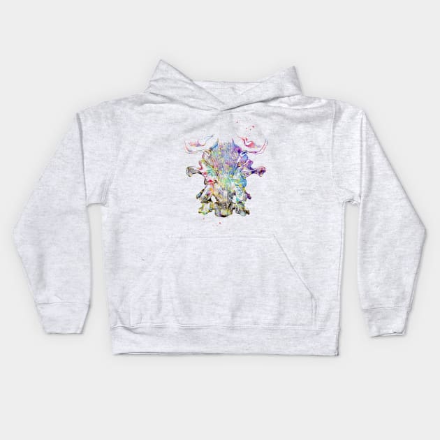 Cervical ligaments Kids Hoodie by erzebeth